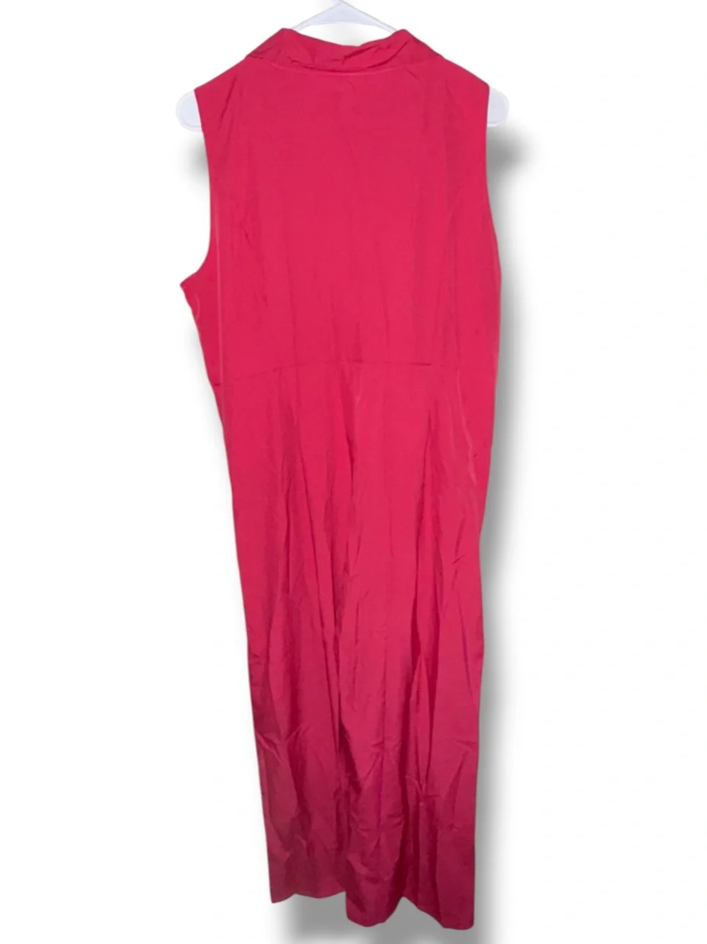 NWOT Hot Pink Sleeveless V-Neck Wide Leg Jumpsuit - Size XL